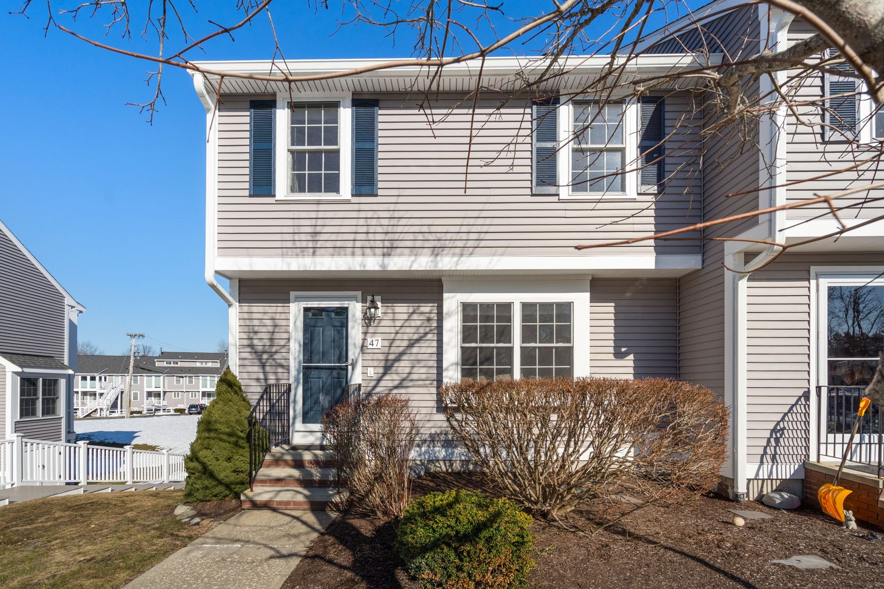 Meadowhill exterior — Unit 47, end unit — after